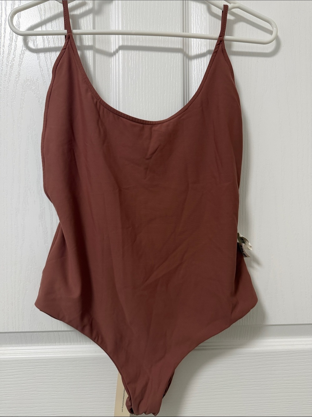 Mystique Boutique Rust Brown Scoop Neck Bodysuit